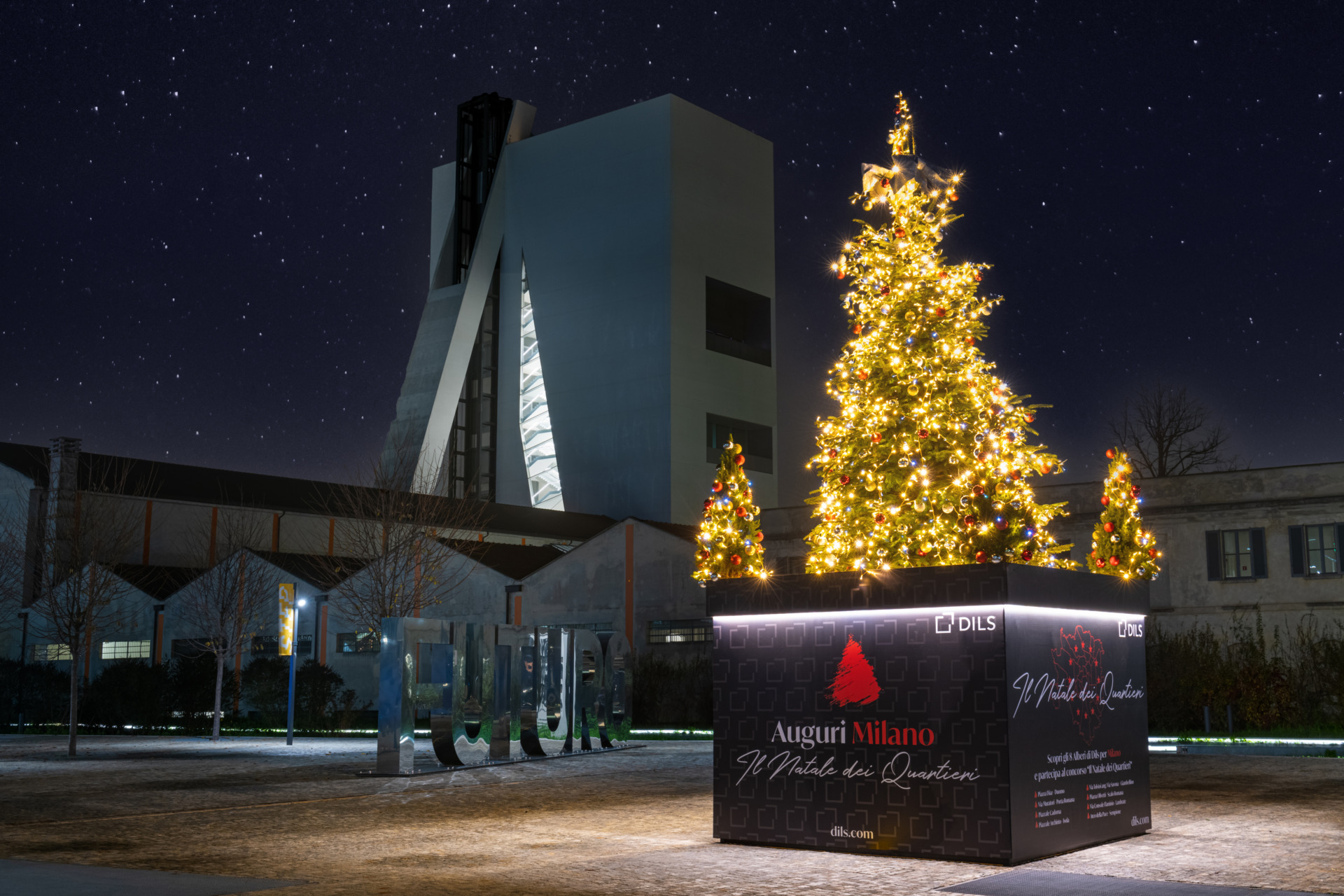 Dils&#8217; “Il Natale Dei Quartieri” (&#8220;Neighbourhoods’ Christmas&#8221;) lights up Milan with eight trees in eight city neighbourhoods.